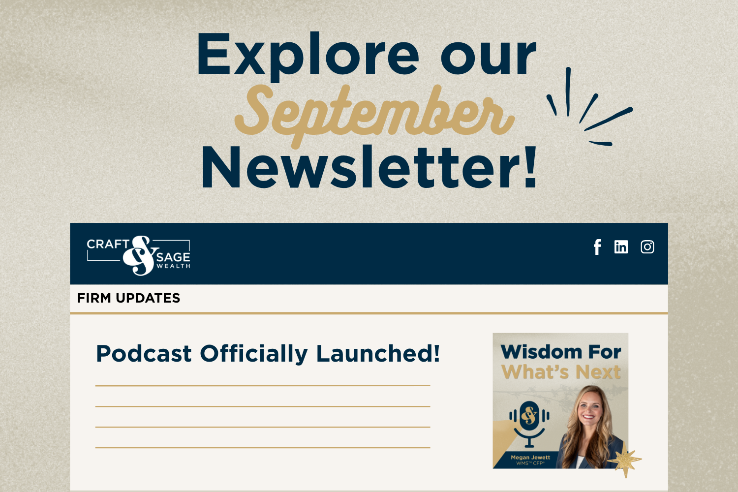 September 2026 Newsletter